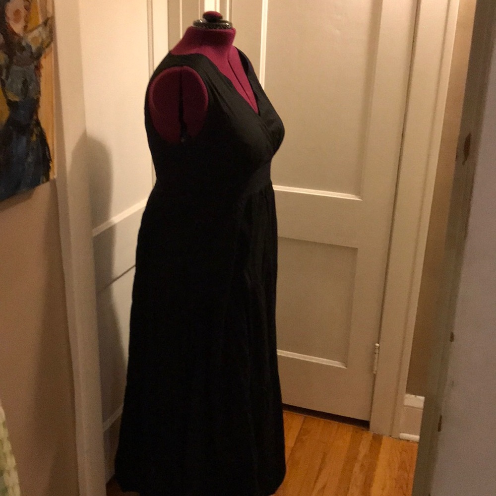 Black cotton maxi dress